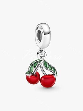 Asymmetrical Cherry Fruit Dangle Charm